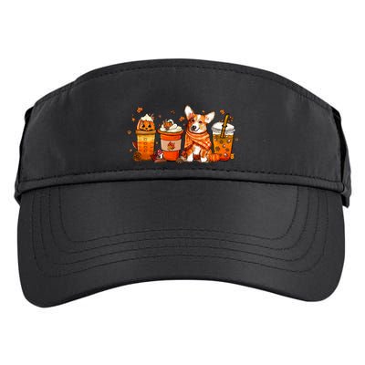 Cute Pumpkin Corgi Coffee Dog Welsh Corgi Latte Owner Pet Gift Adult Drive Performance Visor