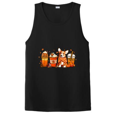 Cute Pumpkin Corgi Coffee Dog Welsh Corgi Latte Owner Pet Gift PosiCharge Competitor Tank