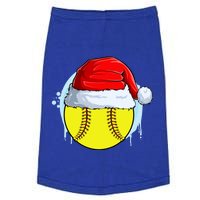 Catcher Pitcher Christmas Softball Ball Santa Hat Gift Doggie Tank