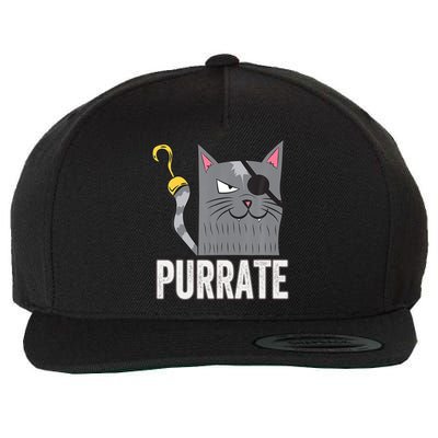 Cat Pirate Cats Halloween Cat Lover Gift Wool Snapback Cap