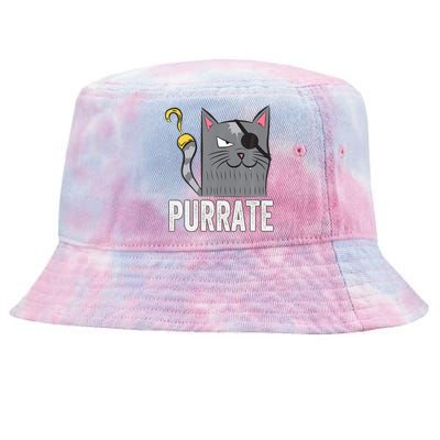 Cat Pirate Cats Halloween Cat Lover Gift Tie-Dyed Bucket Hat