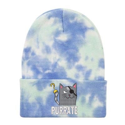 Cat Pirate Cats Halloween Cat Lover Gift Tie Dye 12in Knit Beanie