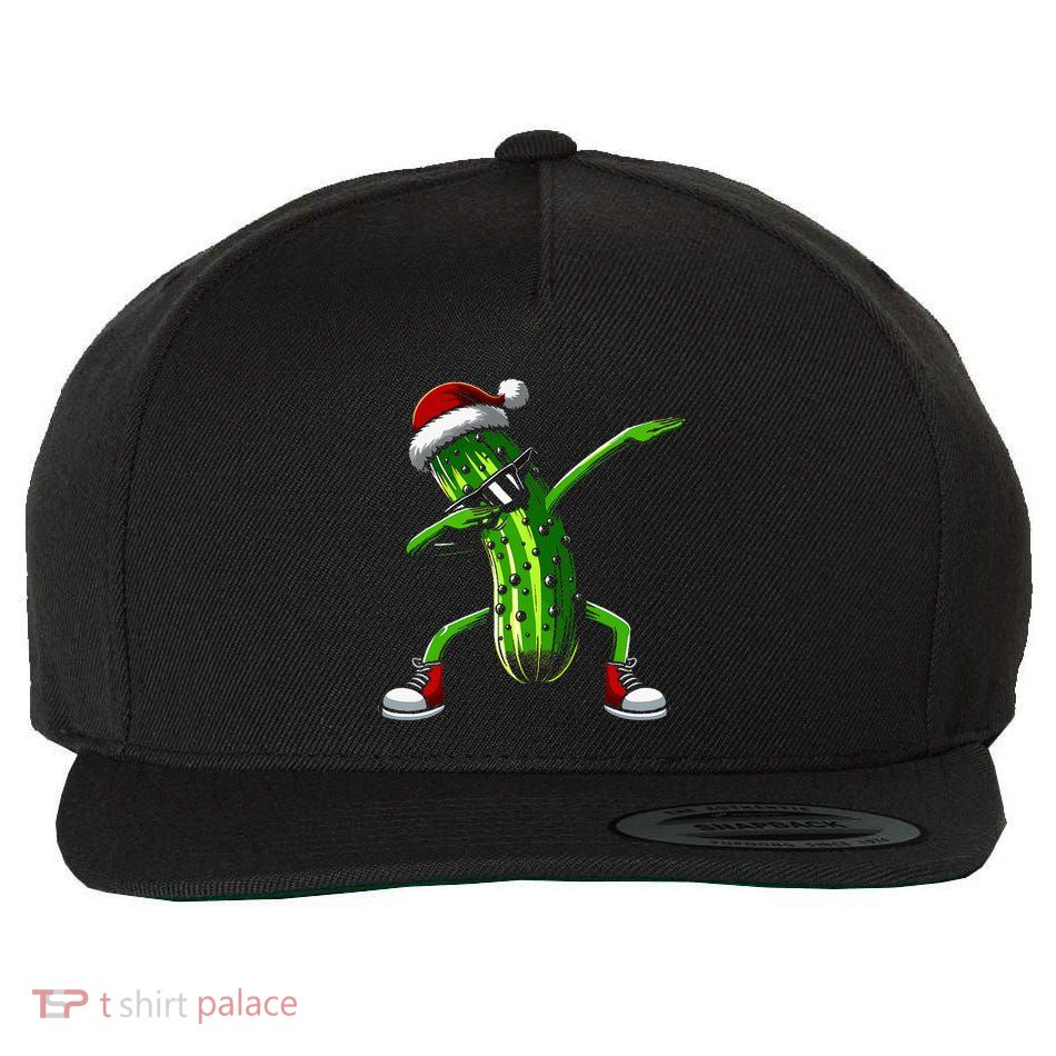 Christmas Pickle Cucumber Lovers Funny Cucumber Wool Snapback Cap