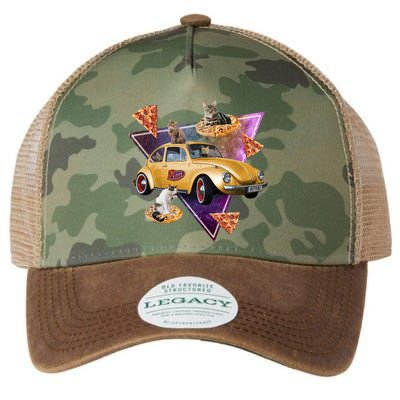 Cat Pizza Car Galaxy Legacy Tie Dye Trucker Hat