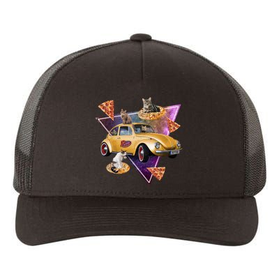 Cat Pizza Car Galaxy Yupoong Adult 5-Panel Trucker Hat