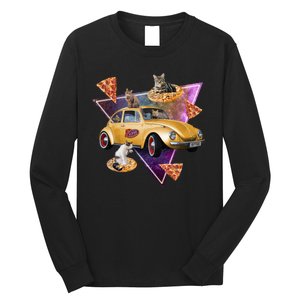 Cat Pizza Car Galaxy Long Sleeve Shirt