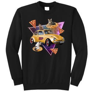 Cat Pizza Car Galaxy Sweatshirt