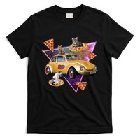 Cat Pizza Car Galaxy T-Shirt