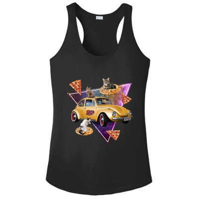 Cat Pizza Car Galaxy Ladies PosiCharge Competitor Racerback Tank