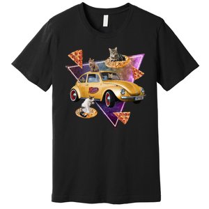 Cat Pizza Car Galaxy Premium T-Shirt