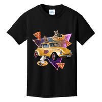 Cat Pizza Car Galaxy Kids T-Shirt