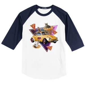 Cat Pizza Car Galaxy Baseball Sleeve Shirt