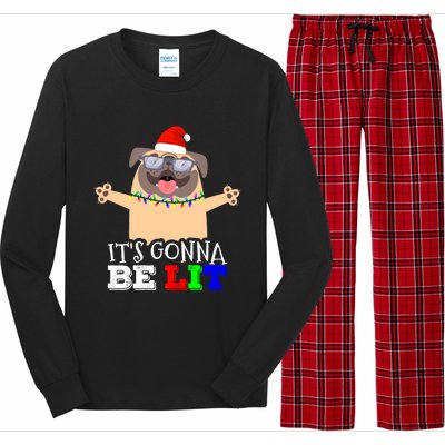 Cute Pugs Christmas Tree Funny Pug Lover Christmas Great Gift Long Sleeve Pajama Set