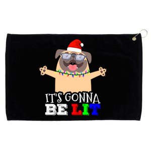 Cute Pugs Christmas Tree Funny Pug Lover Christmas Great Gift Grommeted Golf Towel