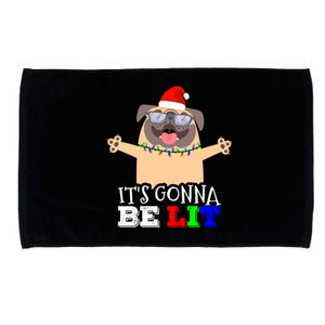 Cute Pugs Christmas Tree Funny Pug Lover Christmas Great Gift Microfiber Hand Towel