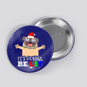 Cute Pugs Christmas Tree Funny Pug Lover Christmas Great Gift Button