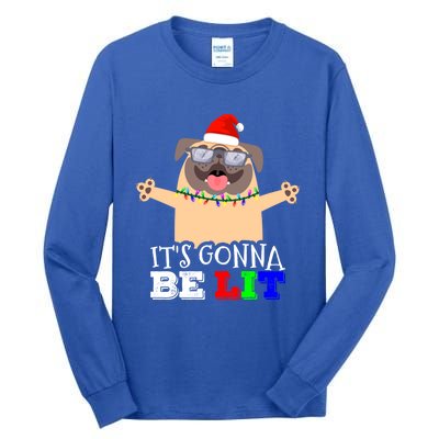 Cute Pugs Christmas Tree Funny Pug Lover Christmas Great Gift Tall Long Sleeve T-Shirt