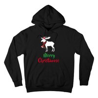 Christmas Pajama Christmas Moose Santa Hat Hoodie