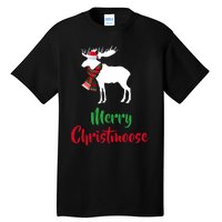 Christmas Pajama Christmas Moose Santa Hat Tall T-Shirt