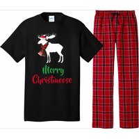 Christmas Pajama Christmas Moose Santa Hat Pajama Set