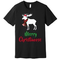 Christmas Pajama Christmas Moose Santa Hat Premium T-Shirt