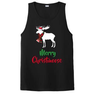 Christmas Pajama Christmas Moose Santa Hat PosiCharge Competitor Tank