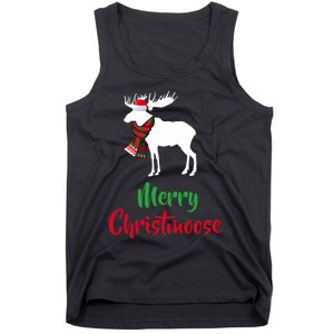 Christmas Pajama Christmas Moose Santa Hat Tank Top