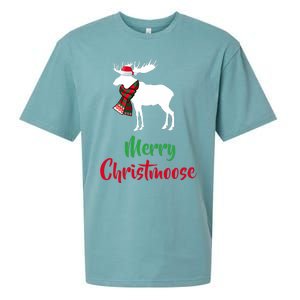 Christmas Pajama Christmas Moose Santa Hat Sueded Cloud Jersey T-Shirt