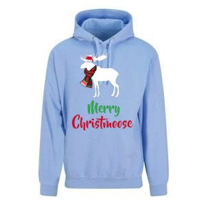 Christmas Pajama Christmas Moose Santa Hat Unisex Surf Hoodie