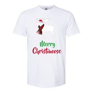 Christmas Pajama Christmas Moose Santa Hat Softstyle CVC T-Shirt