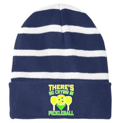 Cool Pickleball Striped Beanie with Solid Band