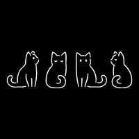 Cat Poses Cat Lover Minimalist Art Backpack