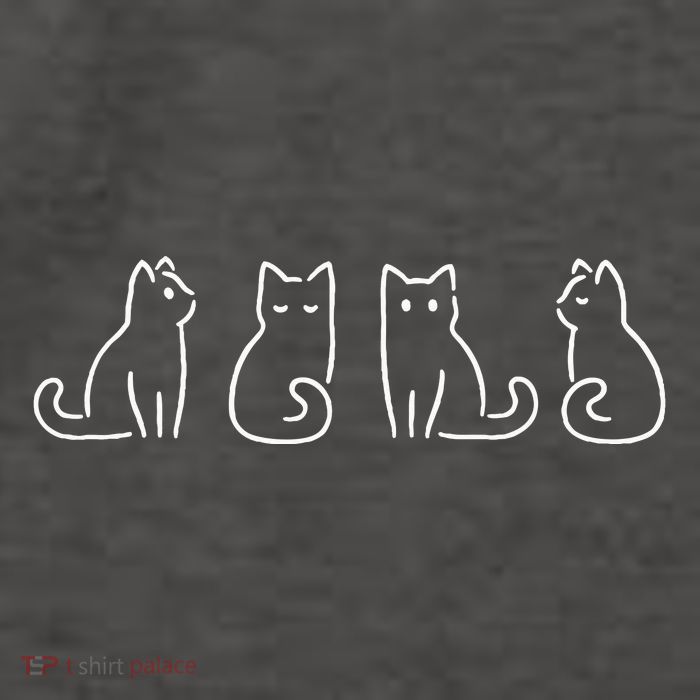 Cat Poses Cat Lover Minimalist Art Vector Backpack