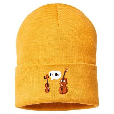 Cello Player Cellist Orchestra Musician Classical Music Sustainable Knit Beanie