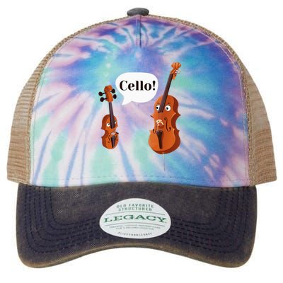 Cello Player Cellist Orchestra Musician Classical Music Legacy Tie Dye Trucker Hat