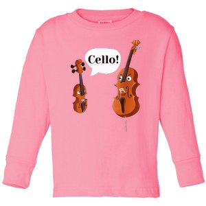 Cello Player Cellist Orchestra Musician Classical Music Toddler Long Sleeve Shirt