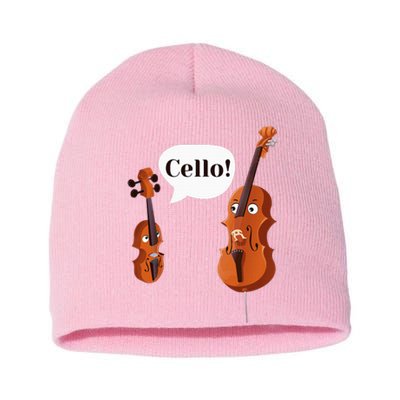 Cello Player Cellist Orchestra Musician Classical Music Short Acrylic Beanie