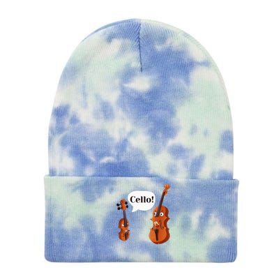 Cello Player Cellist Orchestra Musician Classical Music Tie Dye 12in Knit Beanie