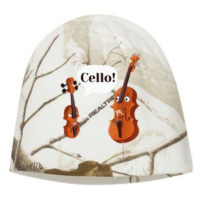 Cello Player Cellist Orchestra Musician Classical Music Kati - Camo Knit Beanie