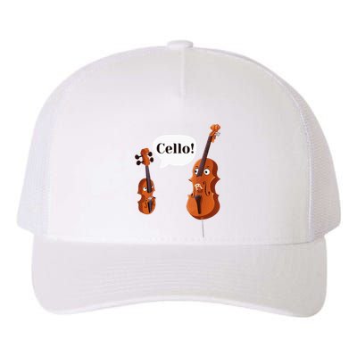 Cello Player Cellist Orchestra Musician Classical Music Yupoong Adult 5-Panel Trucker Hat