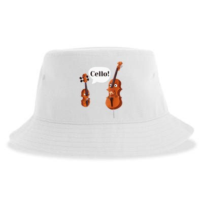 Cello Player Cellist Orchestra Musician Classical Music Sustainable Bucket Hat