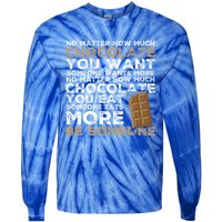 Chocolate Pun Choco Bar Chocoholic Great Gift Funny Chocolate Meaningful Gift Tie-Dye Long Sleeve Shirt