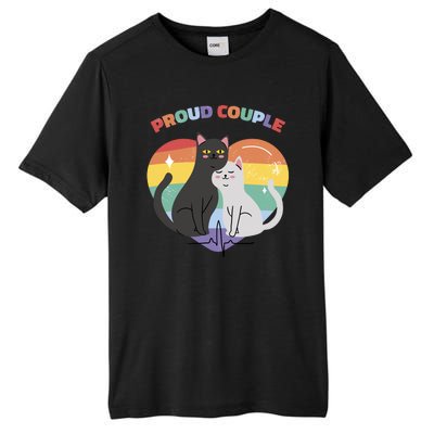 Cat Proud Couple Pride Heart Tall Fusion ChromaSoft Performance T-Shirt