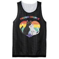 Cat Proud Couple Pride Heart Mesh Reversible Basketball Jersey Tank