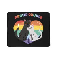 Cat Proud Couple Pride Heart Mousepad