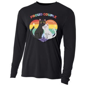 Cat Proud Couple Pride Heart Cooling Performance Long Sleeve Crew