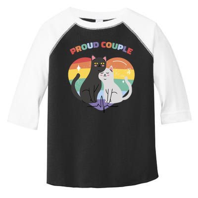 Cat Proud Couple Pride Heart Toddler Fine Jersey T-Shirt