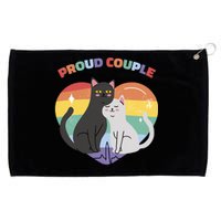 Cat Proud Couple Pride Heart Grommeted Golf Towel