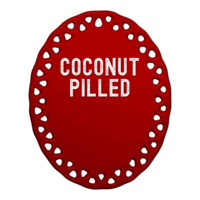 Coconut Pilled Ceramic Oval Ornament