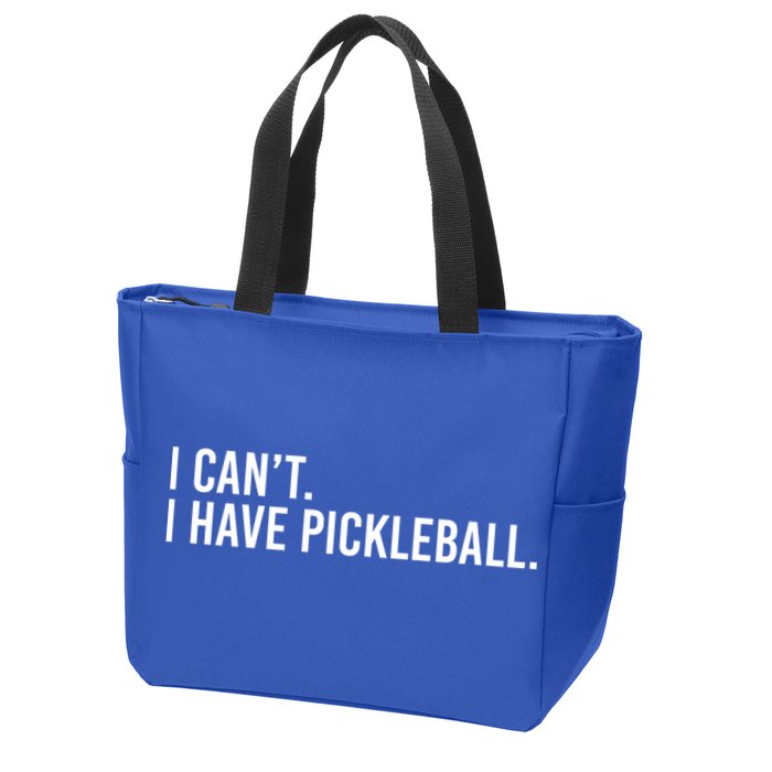 Cool Pickleball Coach With Saying I Can't I Have Pickleball Gift Zip Tote Bag